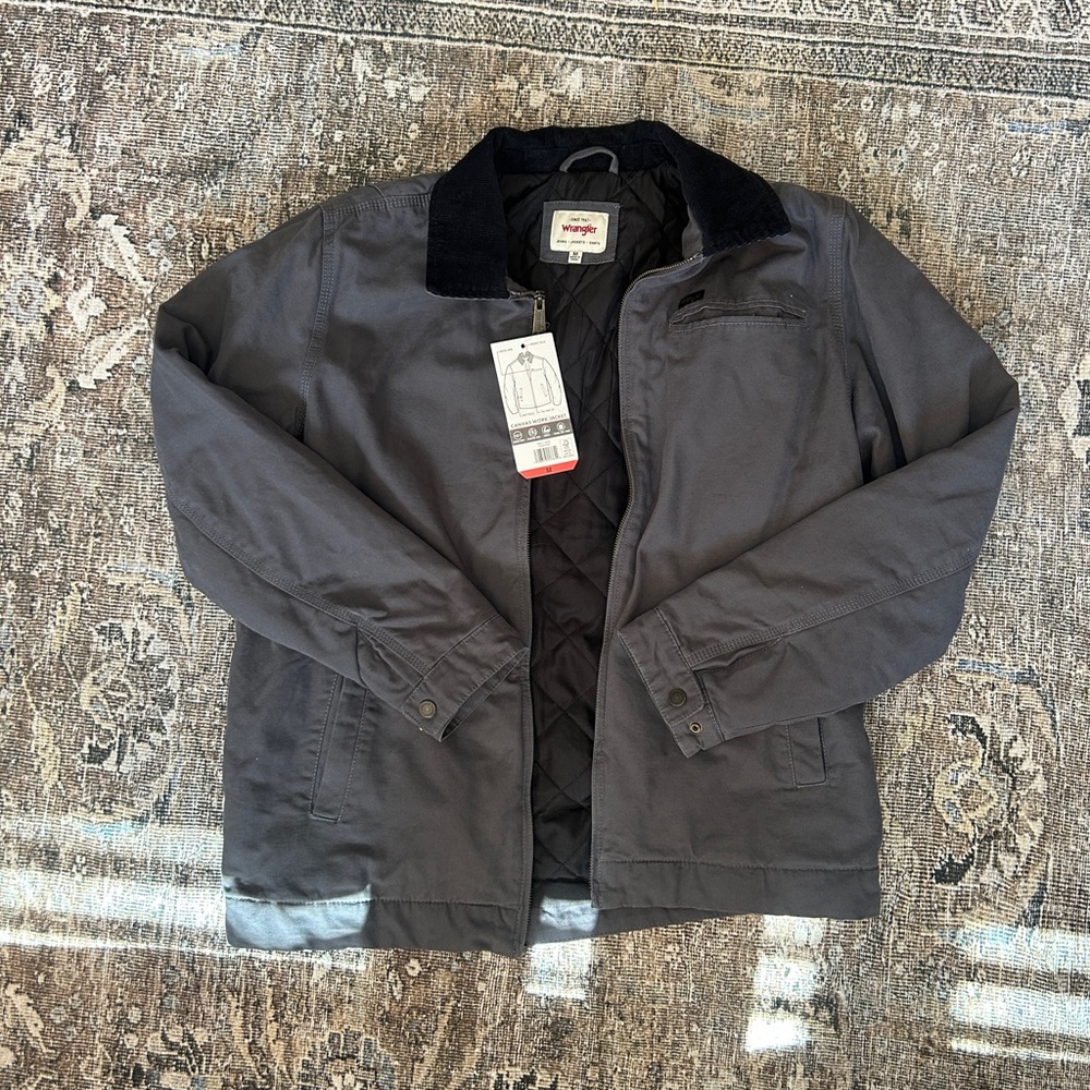 Wrangler Men's Gray Canvas Jacket